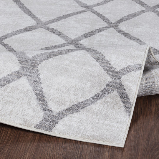 Tapis Scandinave Moderne Blanc/Gris Caracas