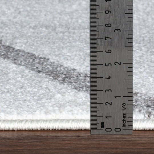 Tapis Scandinave Moderne Blanc/Gris Caracas