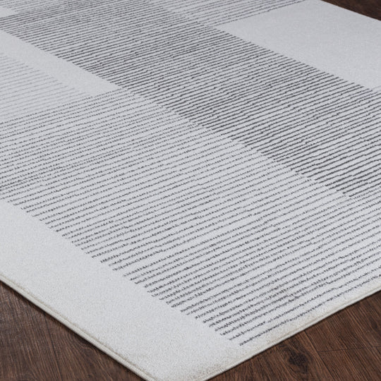 Tapis Scandinave Moderne Blanc/Gris Guna