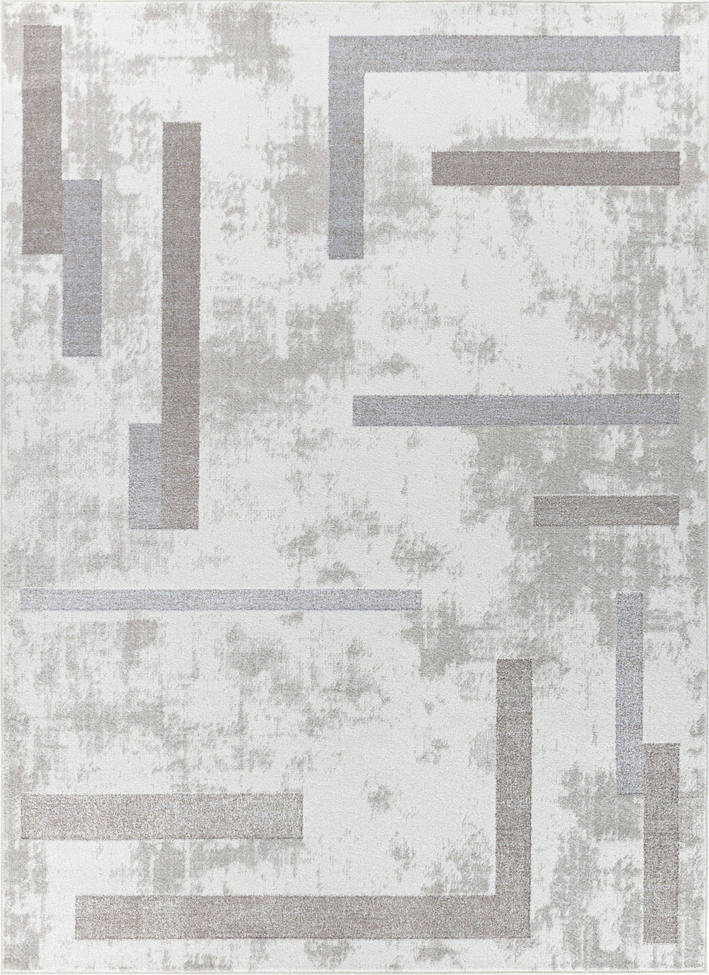 Tapis Scandinave Moderne Blanc/Gris Hobart