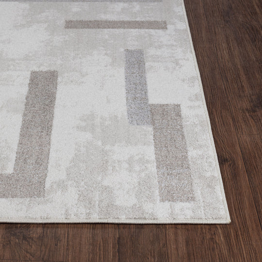 Tapis Scandinave Moderne Blanc/Gris Hobart