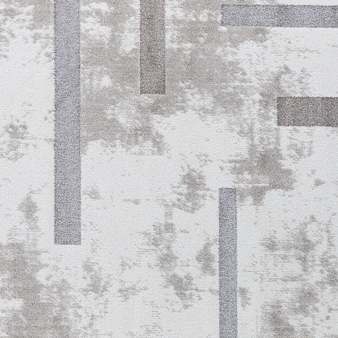 Tapis Scandinave Moderne Blanc/Gris Hobart