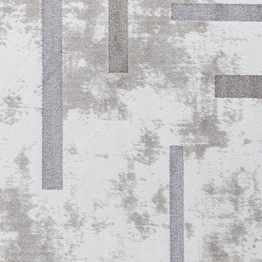 Tapis Scandinave Moderne Blanc/Gris Hobart