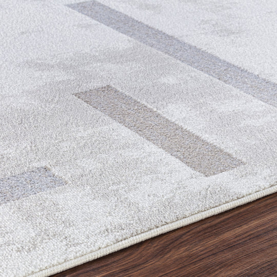 Tapis Scandinave Moderne Blanc/Gris Hobart
