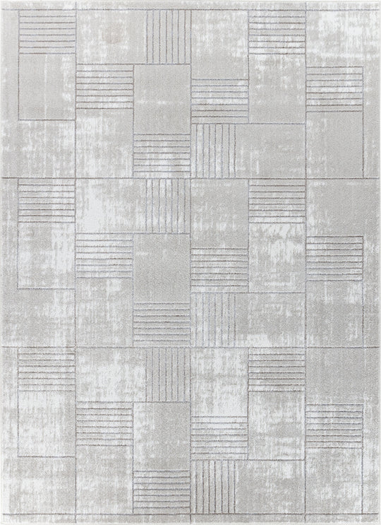 Tapis Scandinave Moderne Gris/Blanc Guri