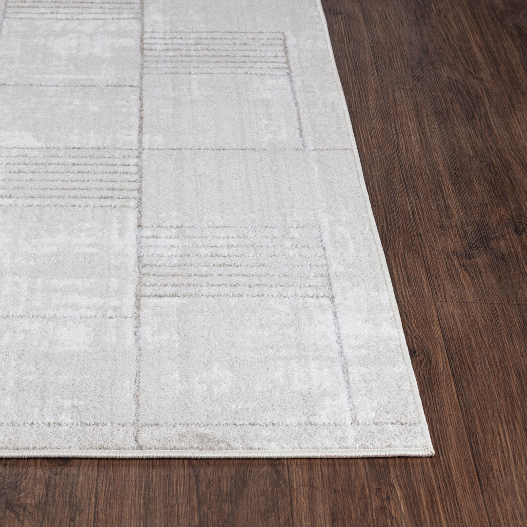 Tapis Scandinave Moderne Gris/Blanc Guri