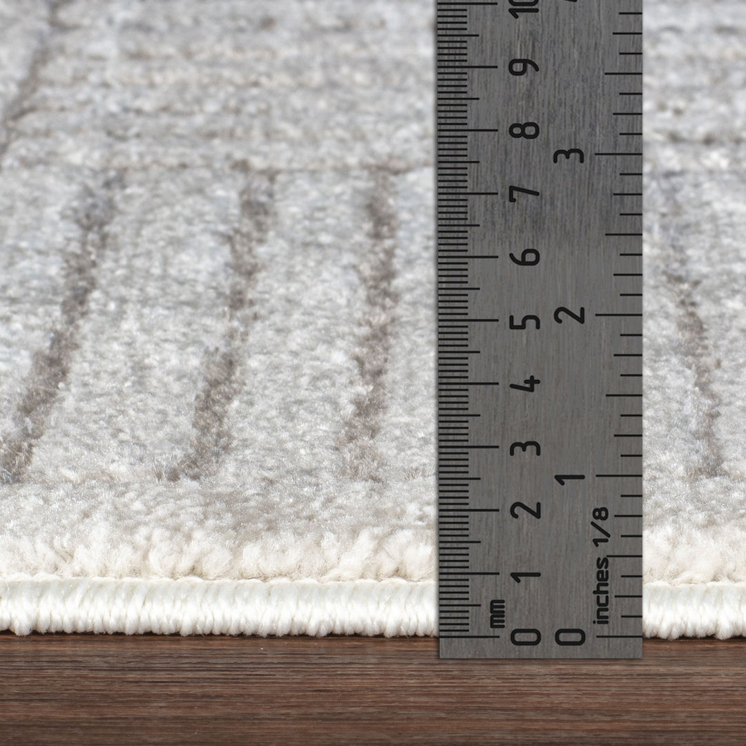 Tapis Scandinave Moderne Gris/Blanc Guri