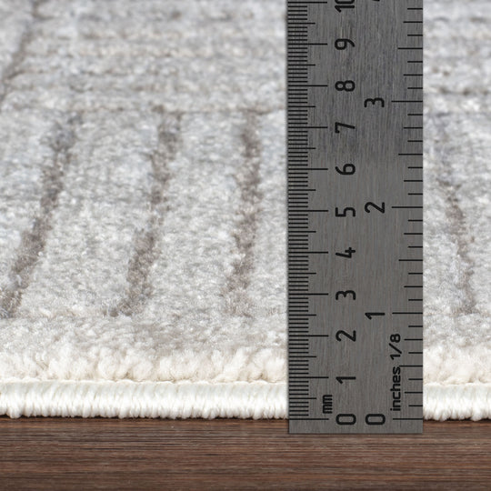 Tapis Scandinave Moderne Gris/Blanc Guri
