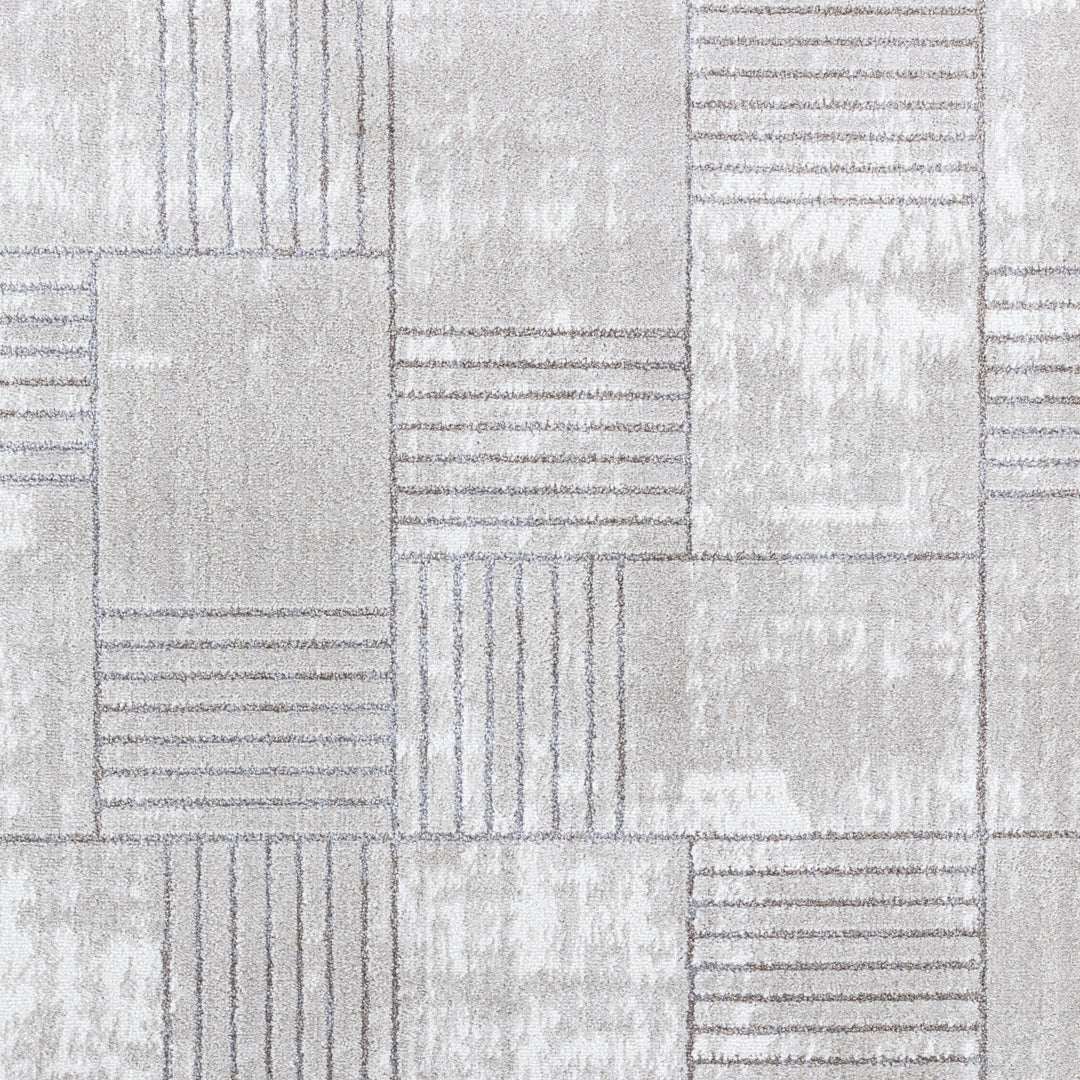 Tapis Scandinave Moderne Gris/Blanc Guri