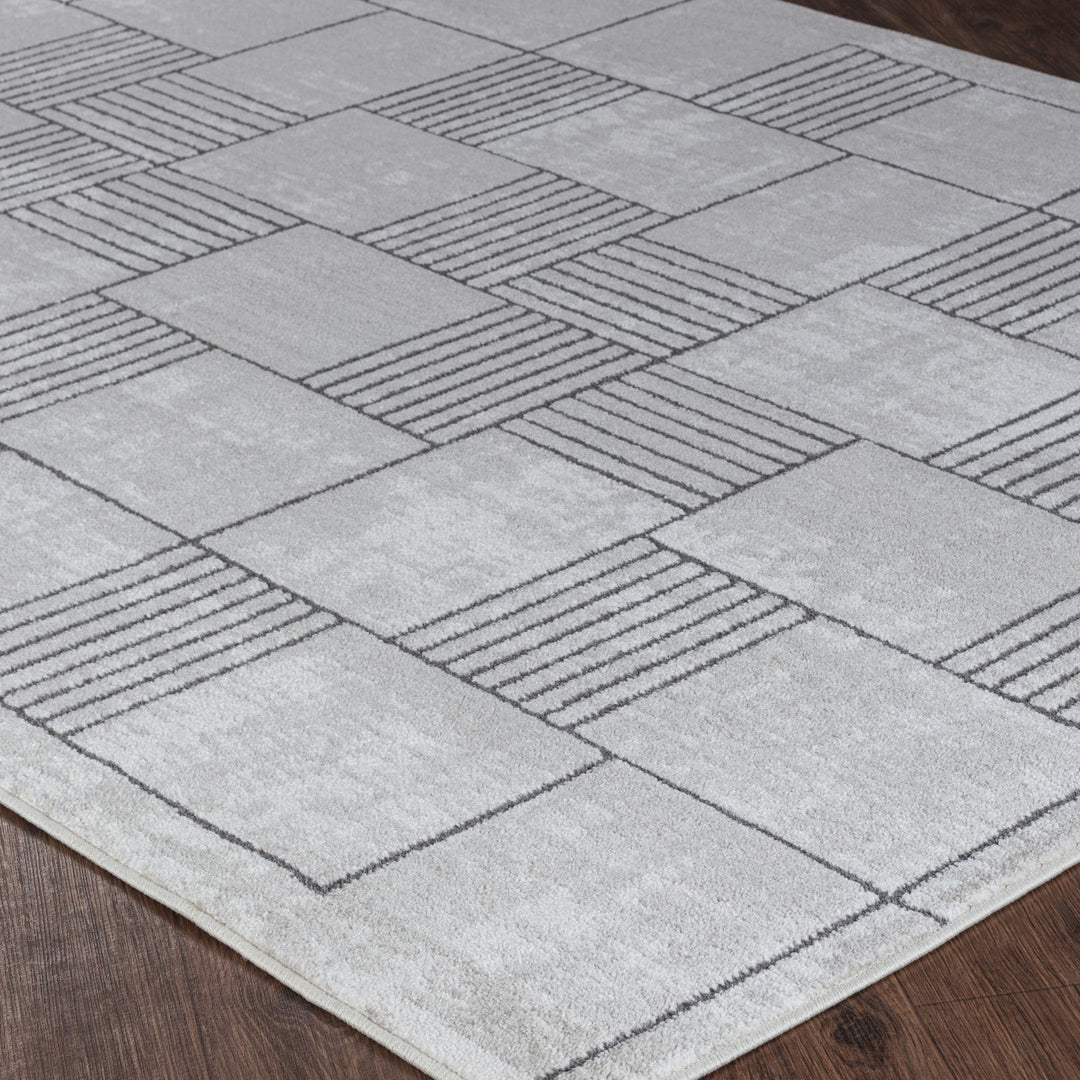 Tapis Scandinave Moderne Gris Guri