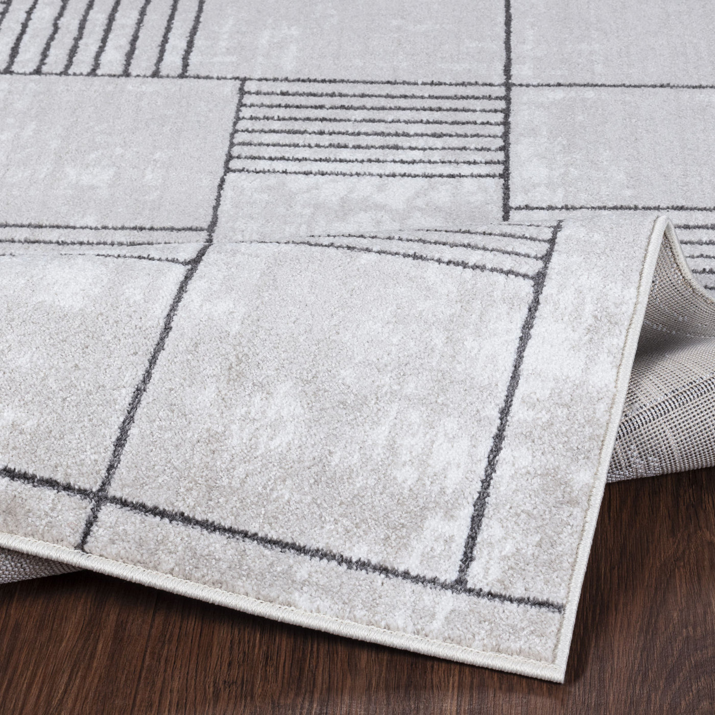 Tapis Scandinave Moderne Gris Guri