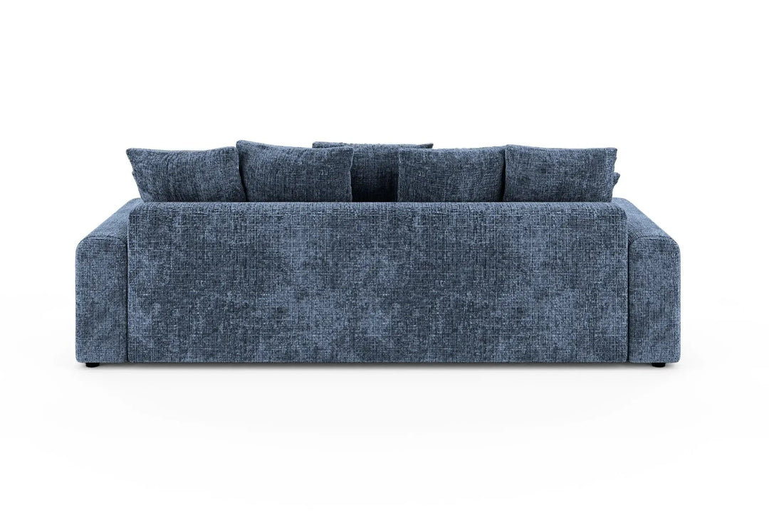 Canapé droit convertible OLI tissu chenille bleu Casanova Paris — photo produit