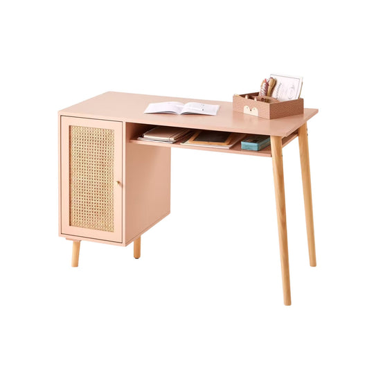Bureau enfant VERTBAUDET Poésie en cannage rose nude