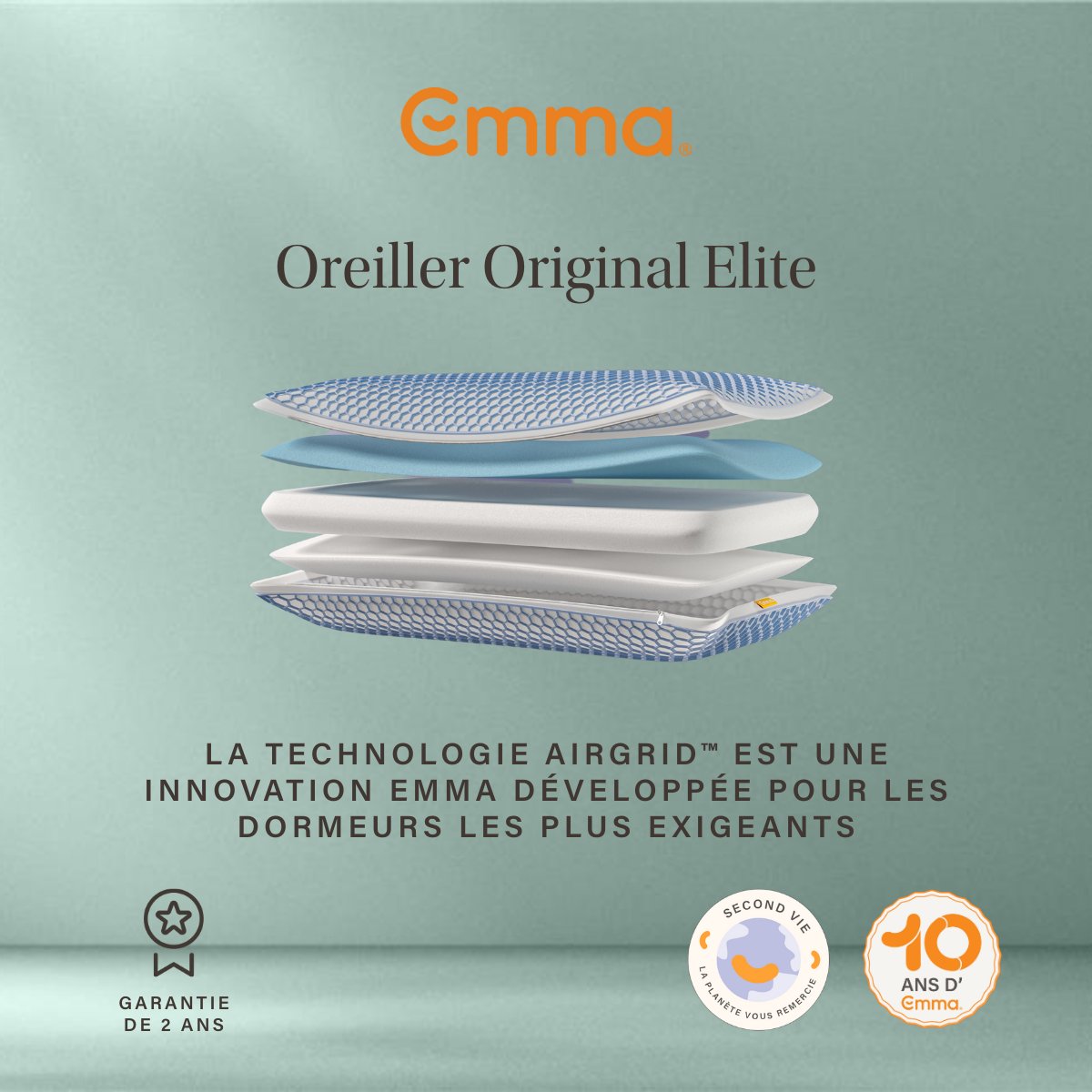 Oreiller Emma Original Adapt Elite reconditionné