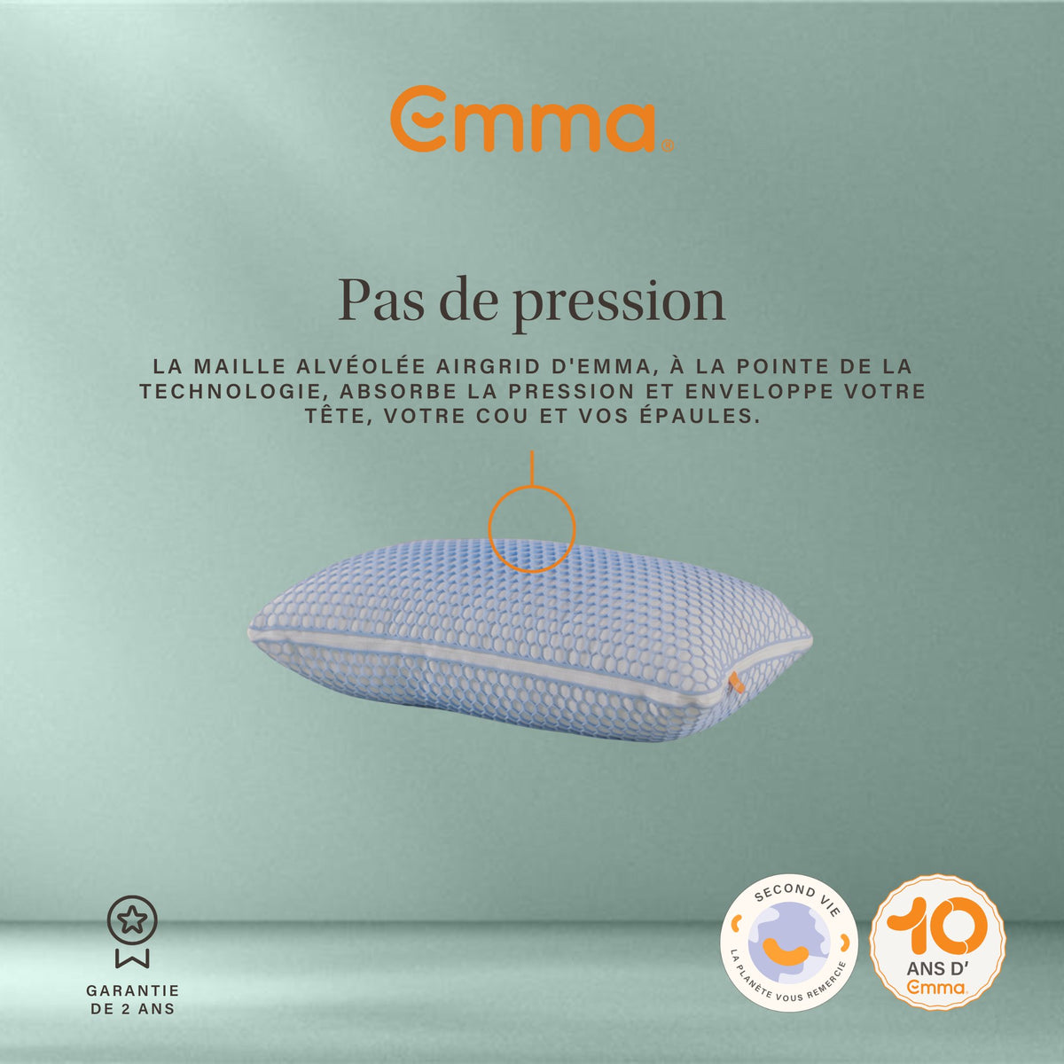 Oreiller Emma Original Confort Elite reconditionné