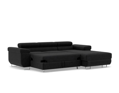 Canapé d’angle 6 places noir Pablo Bestmobilier - Léger défaut