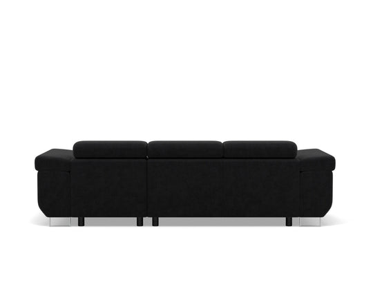 Canapé d’angle 6 places noir Pablo Bestmobilier - Léger défaut
