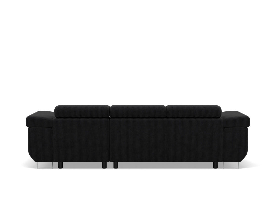 Canapé d’angle 6 places noir Pablo Bestmobilier - Léger défaut