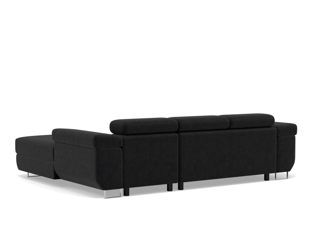 Canapé d’angle 6 places noir Pablo Bestmobilier - Léger défaut