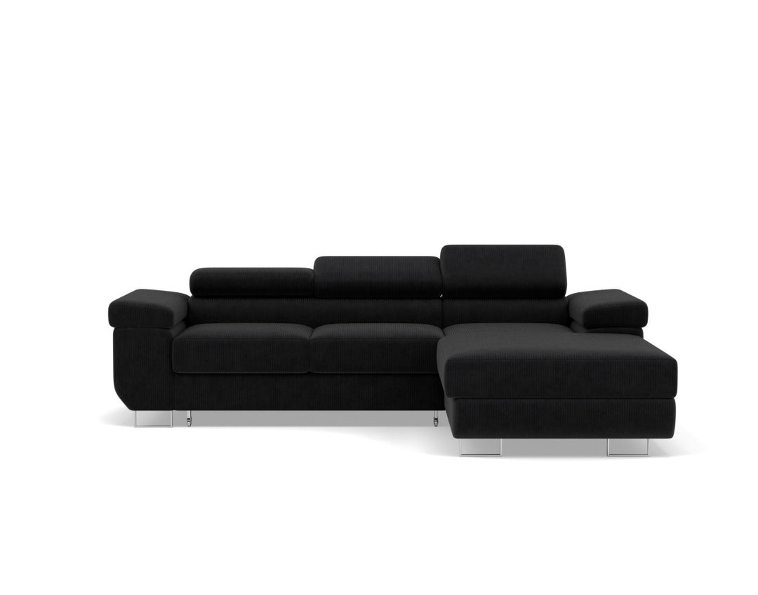 Canapé d’angle 6 places noir Pablo Bestmobilier - Léger défaut