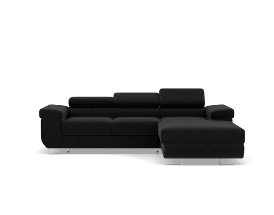 Canapé d’angle 6 places noir Pablo Bestmobilier - Léger défaut