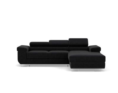 Canapé d’angle 6 places noir Pablo Bestmobilier - Léger défaut