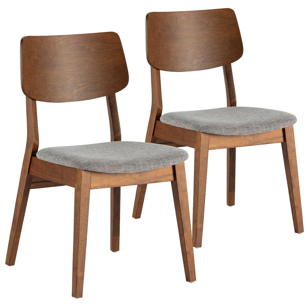 Lot de 2 chaises Susi couleur Noyer, bois massif