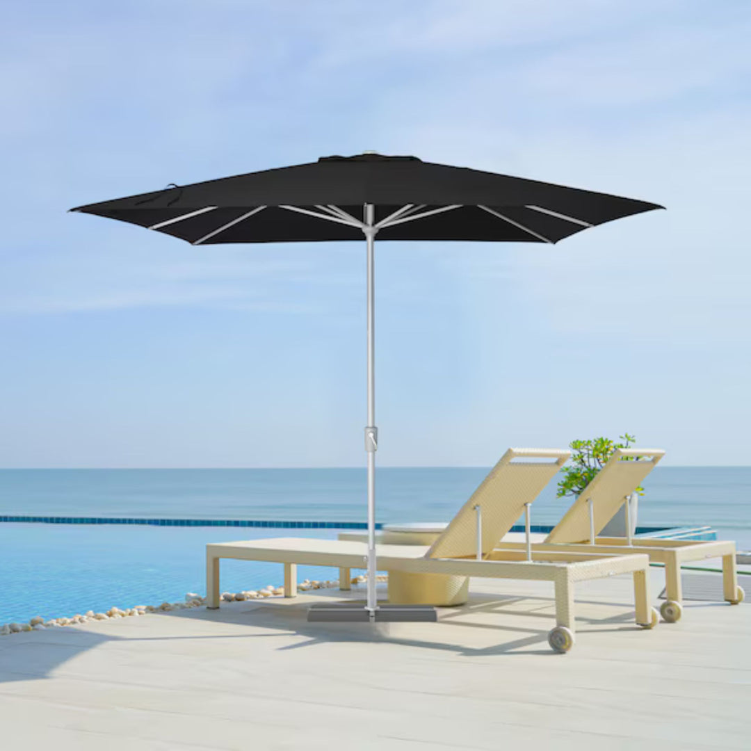 Parasol carré avec pied METRO PROFESSIONAL 3x3 m avec protection UV50+ hydrofuge en aluminium anthracite/platinum