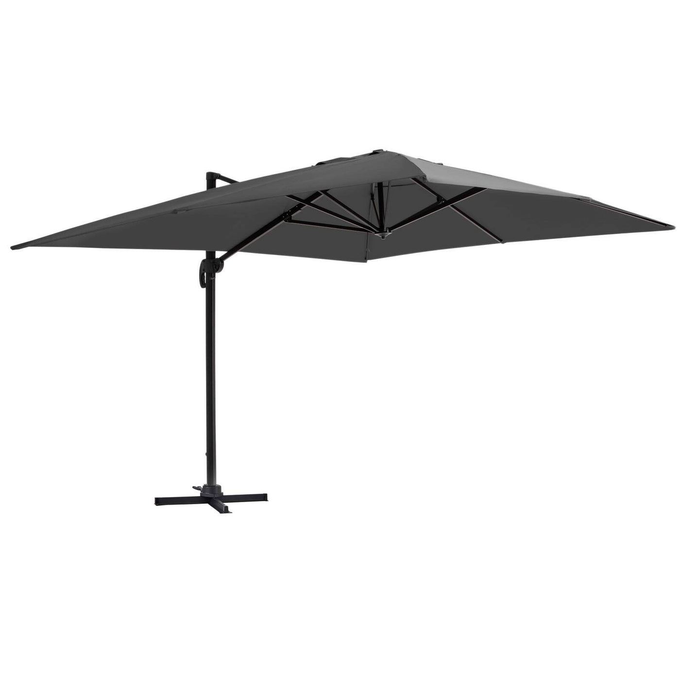 Parasol déporté rectangulaire inclinable et rotatif 360° (4 x 3m) OVIALA