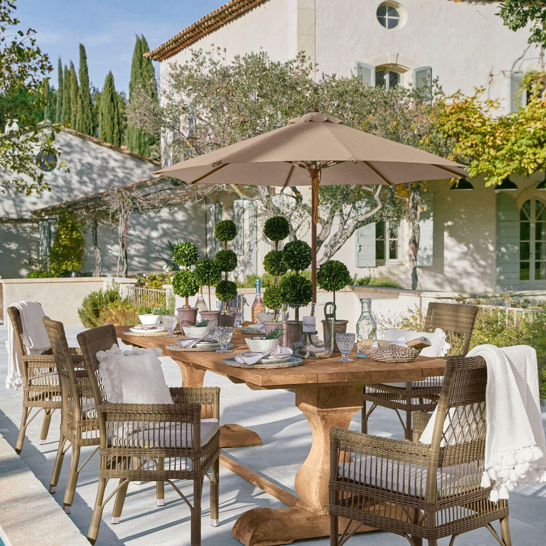 Parasol droit LOBERON Brent taupe — photo produit