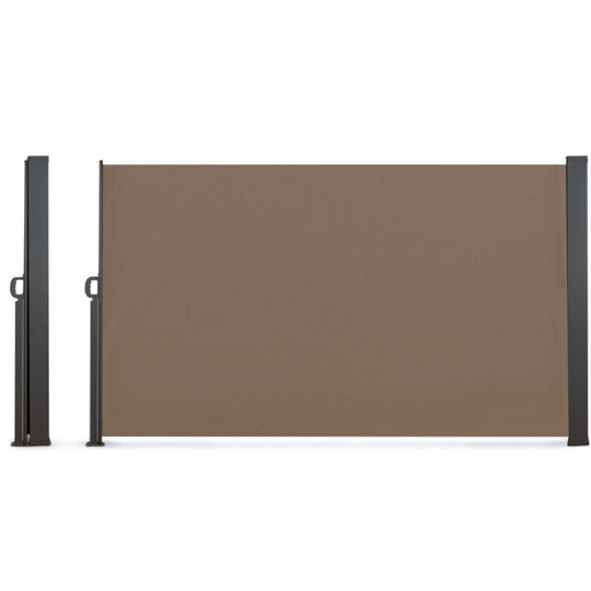 Paravent rétractable premium taupe 1.4x2.5m
