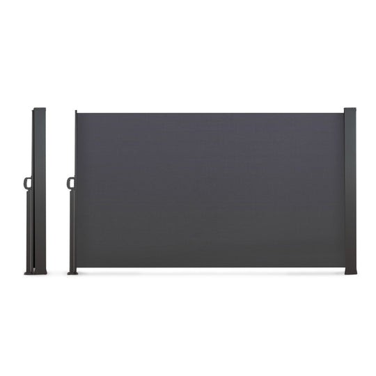 Paravent rétractable premium gris 1.6x2.5m