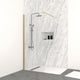 Paroi de douche à l'italienne AURLANE Freedom 2 Gold 80×200cm verre trempé 8 mm Finition Or Doré Brossé