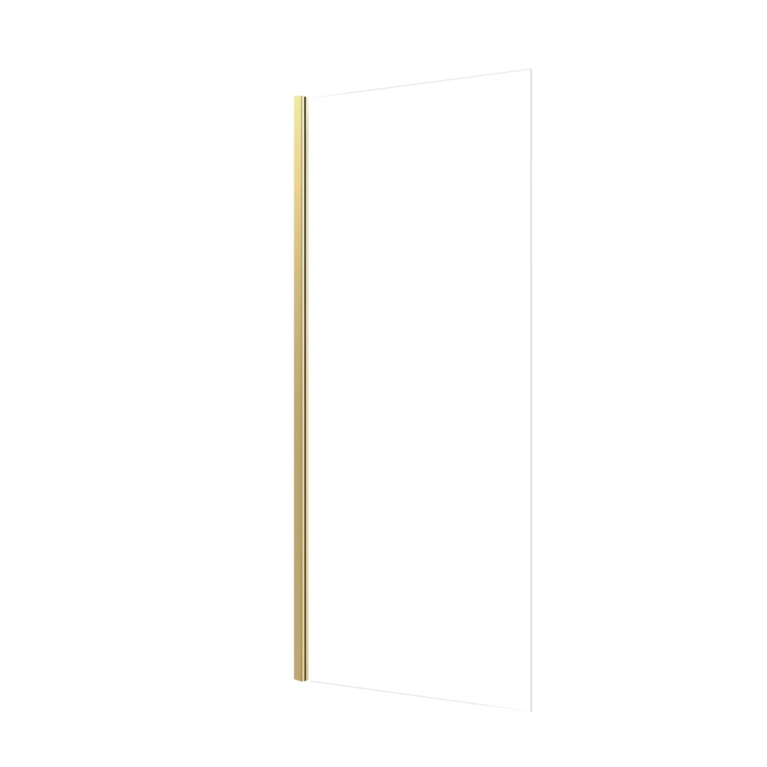 Paroi de douche à l'italienne AURLANE Freedom 2 Gold 80×200cm verre trempé 8 mm Finition Or Doré Brossé
