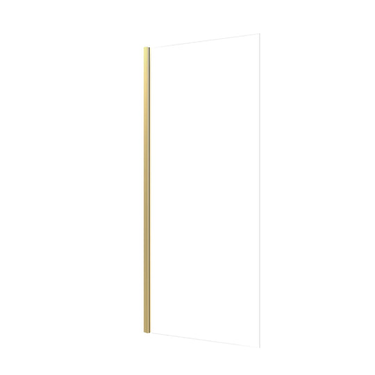 Paroi de douche à l'italienne AURLANE Freedom 2 Gold 80×200cm verre trempé 8 mm Finition Or Doré Brossé