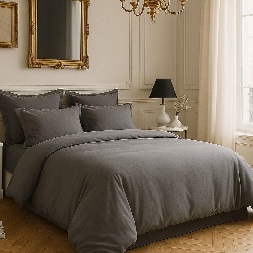 Parure de lit Bâton Rouge en satin de coton 105 fils