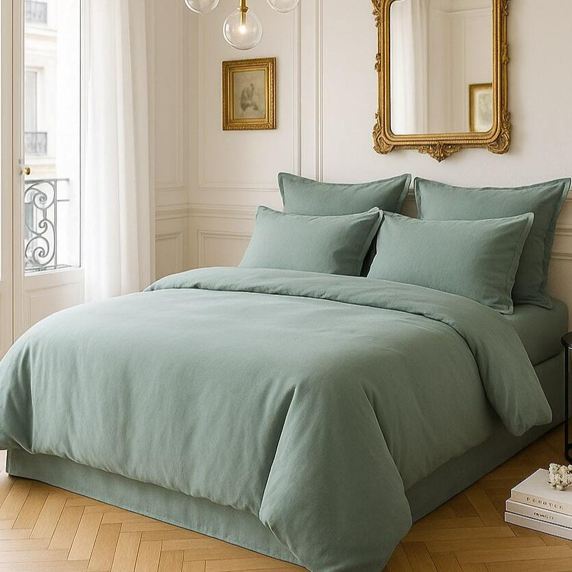 Parure de lit Bâton Rouge en satin de coton 105 fils