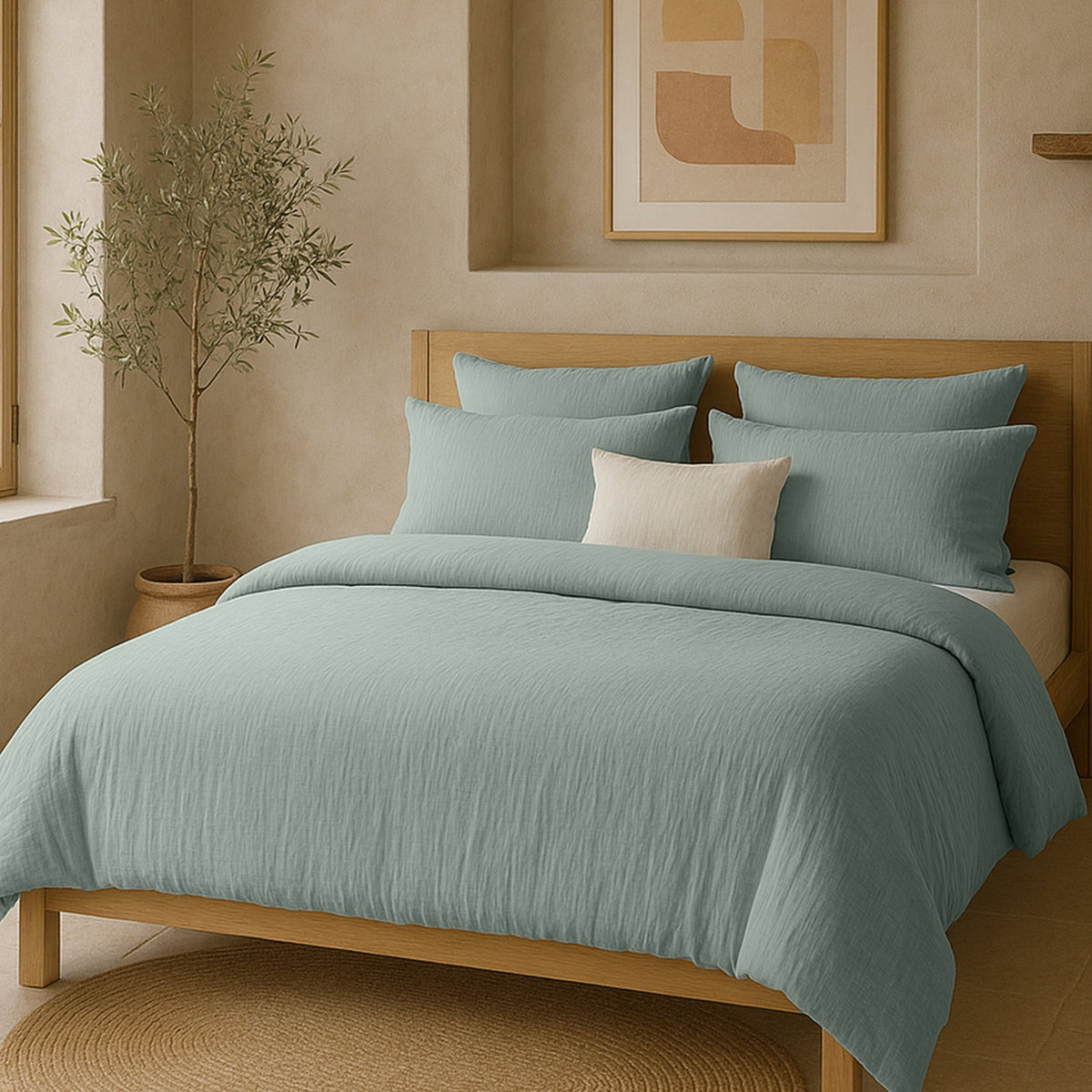 Parure de lit Bâton Rouge en double gaze de coton