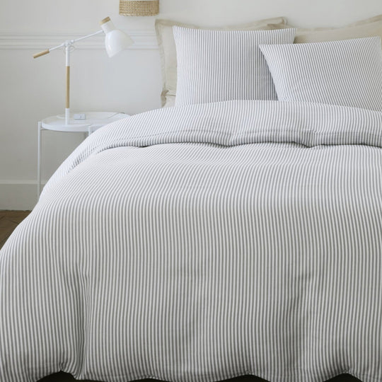 Housse de couette + taies en gaze de coton imprimée LAYA