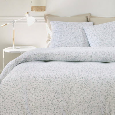 Housse de couette + taies en gaze de coton imprimée MURMURE