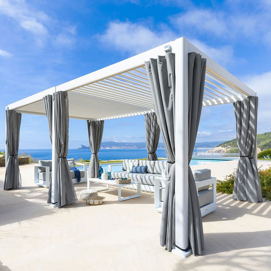 Pergola Hesperide bioclimatique 6x3,6 m EVORA Blanc