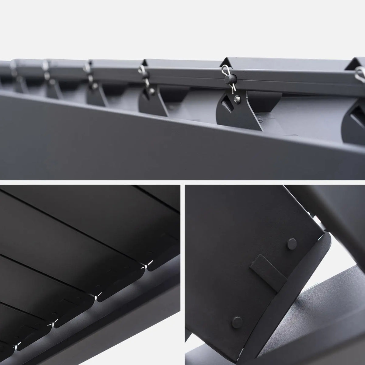 Pergola bioclimatique aluminium SWEEEK 4 x 3 m Triomphe anthracite