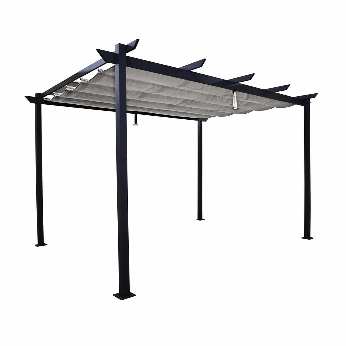 Pergola autoportante  NATERIAL Omega en aluminium gris anthracite 2,82x4m — photo produit