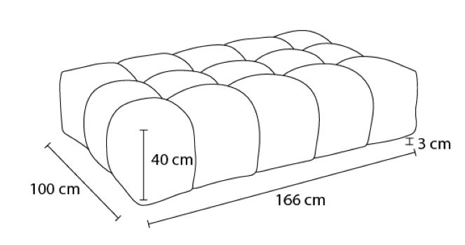 Canapé d'angle Bobochic EVEREST Tissu Chiné Blanc Droit