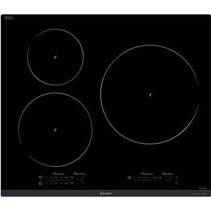 Plaque induction SAUTER SPI9544B 3 foyers 60cm Noir — photo produit