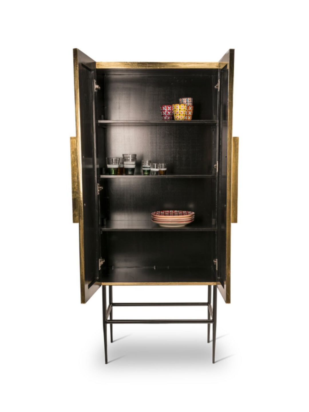 Cabinet haut POLS POTTEN Ribbel en métal doré