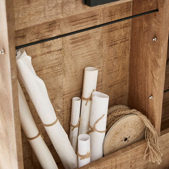 Porte coulissante LOBERON Vulmont en bois et métal — photo produit