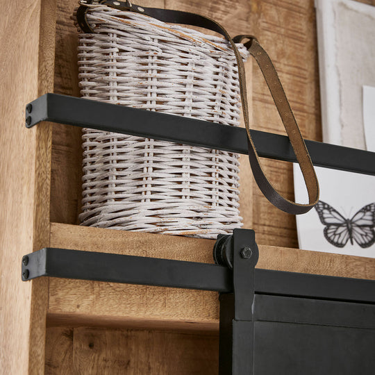 Porte coulissante LOBERON Vulmont en bois et métal — photo produit