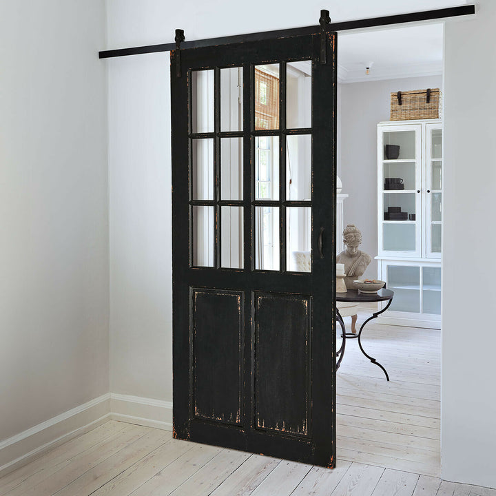 Porte coulissante d'intérieur LOBERON Sorelles noir vieilli — photo produit