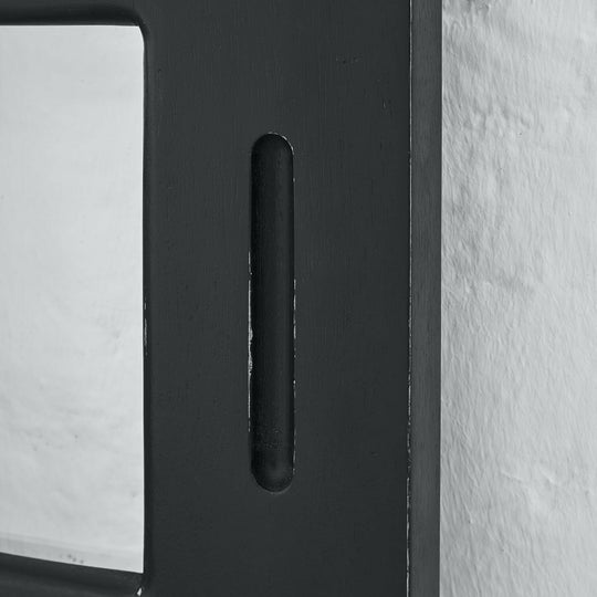 Porte coulissante LOBERON Wilmorton noire avec miroir — photo produit